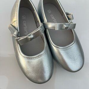Carter's Metallic Silver Dress Shoes
